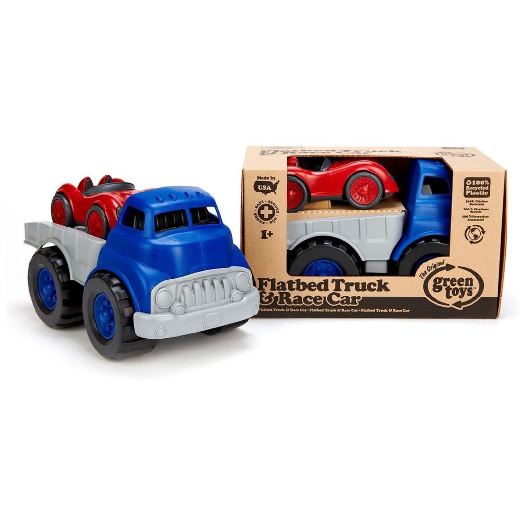 Green Toys vrachtwagen met racewagen