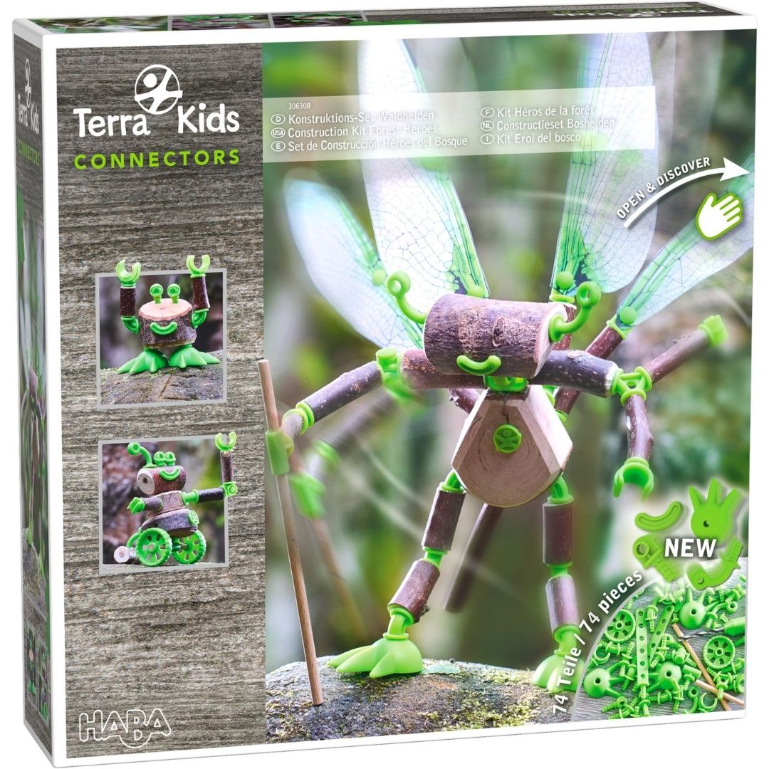 HABA Terra Kids Connectors, jeu de construction Boshelden (75 pièces)
