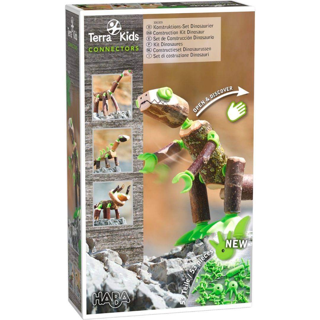 HABA Terra Kids Connectors Kit de construction Dinosaures (53 pièces)