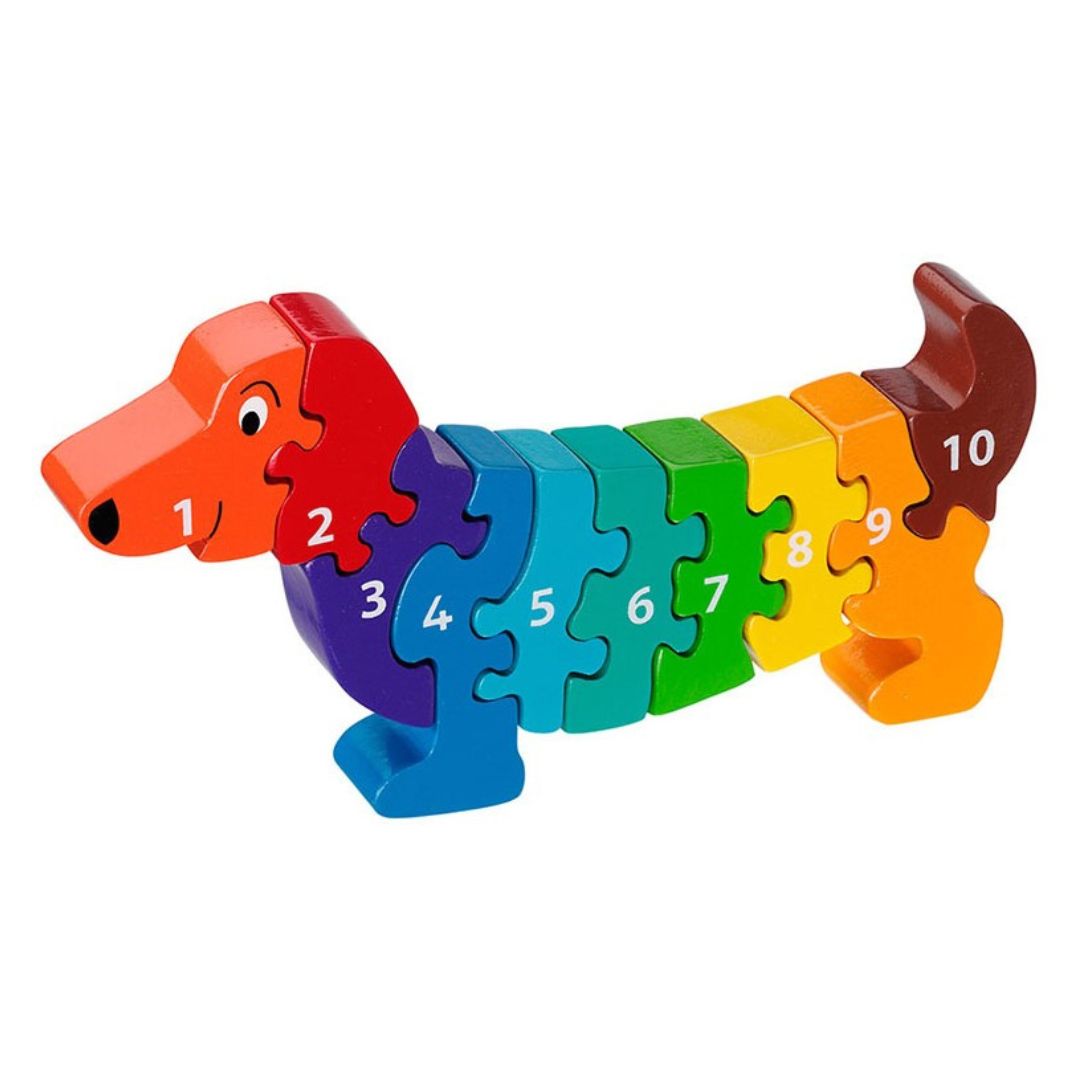 Lanka Kade wooden puzzle dog learn to count 1-10