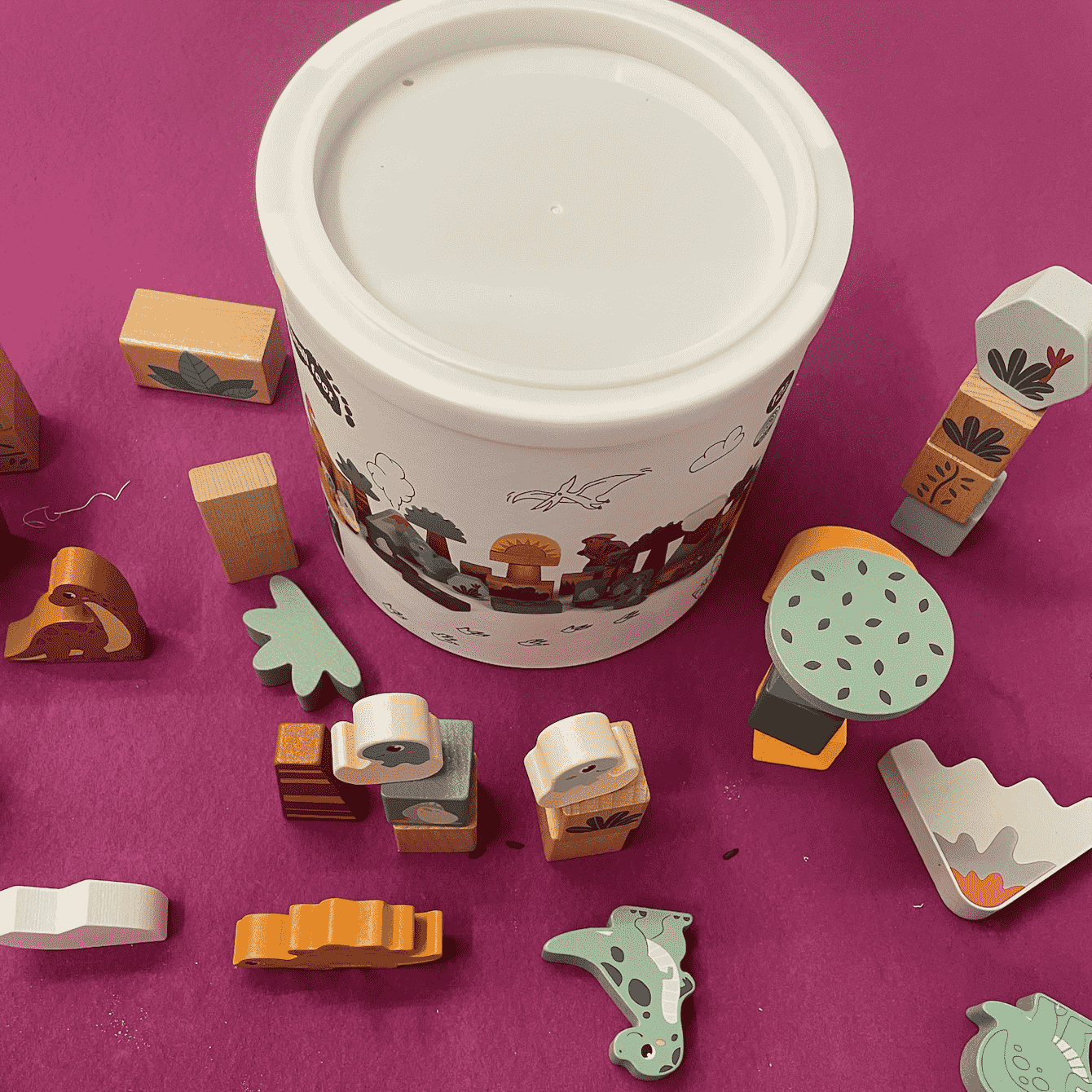 Small Foot Wooden Blocks Natural - 100 pieces per bag