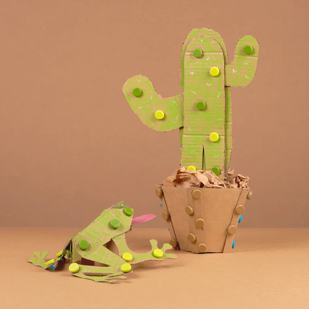 Makedo Scru-Dot Wild Things - geel, bruin, groen