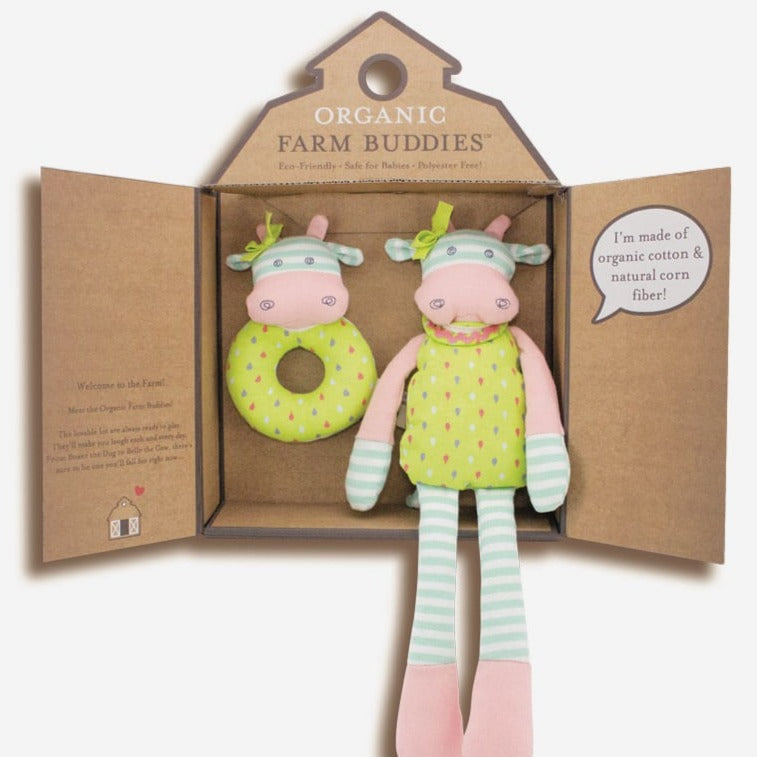 Organic Farm Buddies Belle Cow cadeauset