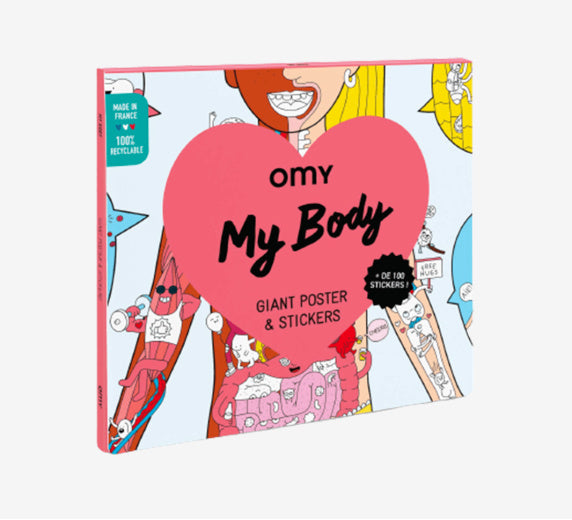 OMY Coloring poster My Body + stickers