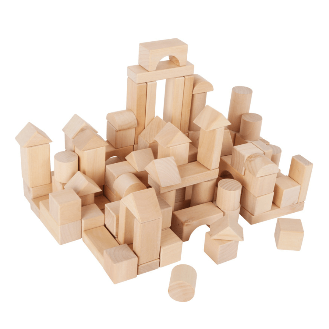 Small Foot Wooden Blocks Natural - 200 pieces per bag