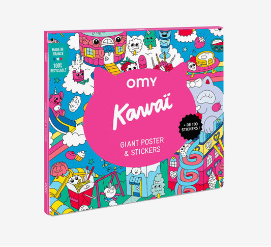 OMY Kleurposter Kawaii met stickers