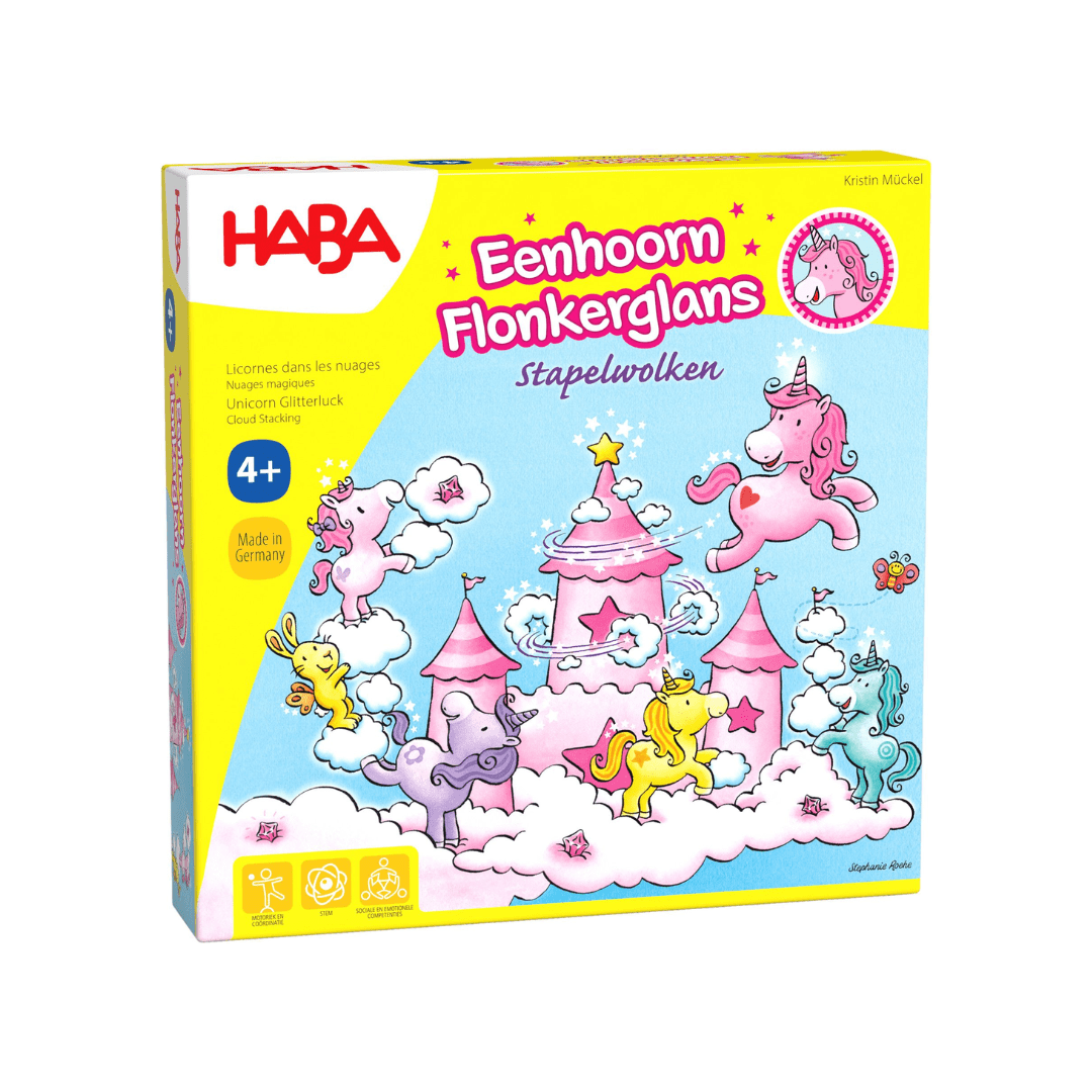 HABA Eenhoorn Flonkerglans - Stapelwolken