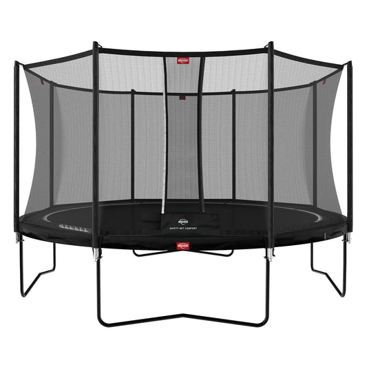 Berg Trampoline Favorit regular 380 zwart + veiligheidsnet Comfort