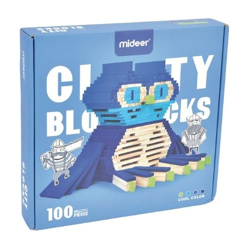 Mideer City Blocks blauw en groen