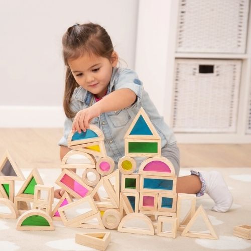Tickit Blocs de Construction en Bois avec Gemmes