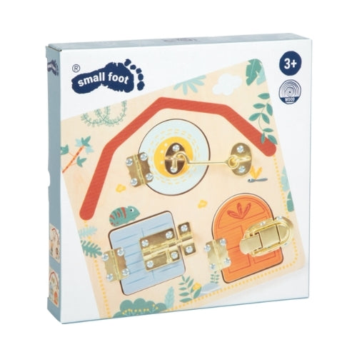 Small Foot activiteitenbord sloten en grendels safari