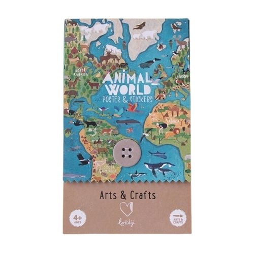 Londji Animal world poster + stickers