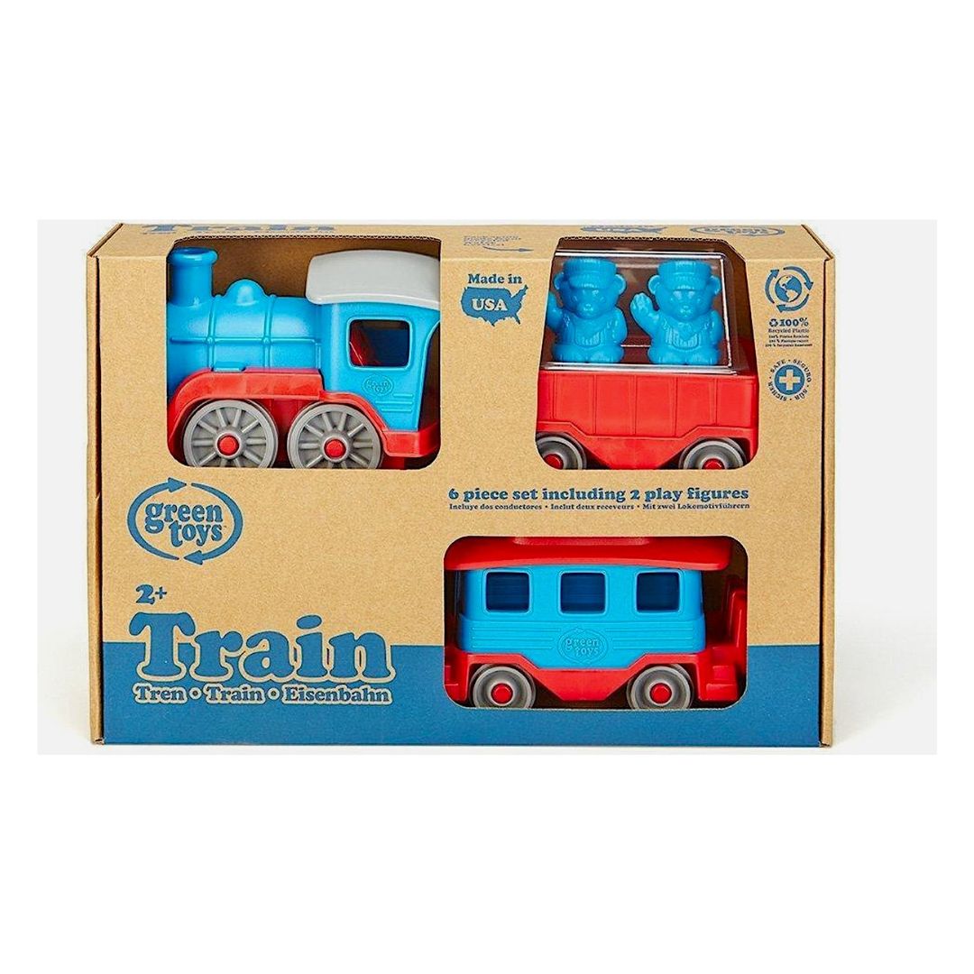 Train de jouets verts