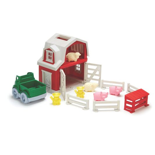 Ferme de jouets verts