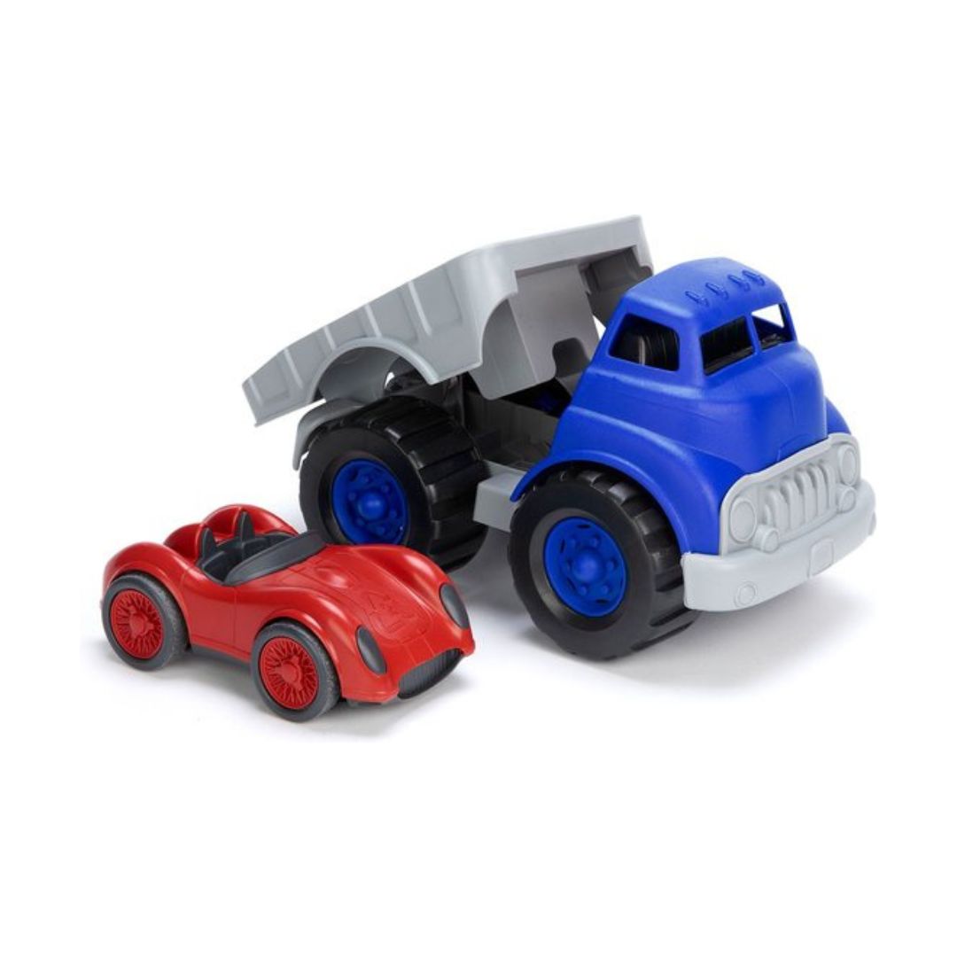 Green Toys vrachtwagen met racewagen