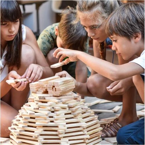 Coffret en bois Kapla avec 1000 planches
