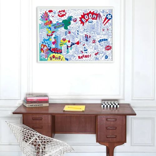 OMY Coloring Poster Superhero