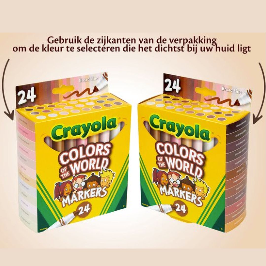 Marqueurs lavables Crayola Colors of the World (24 pcs)