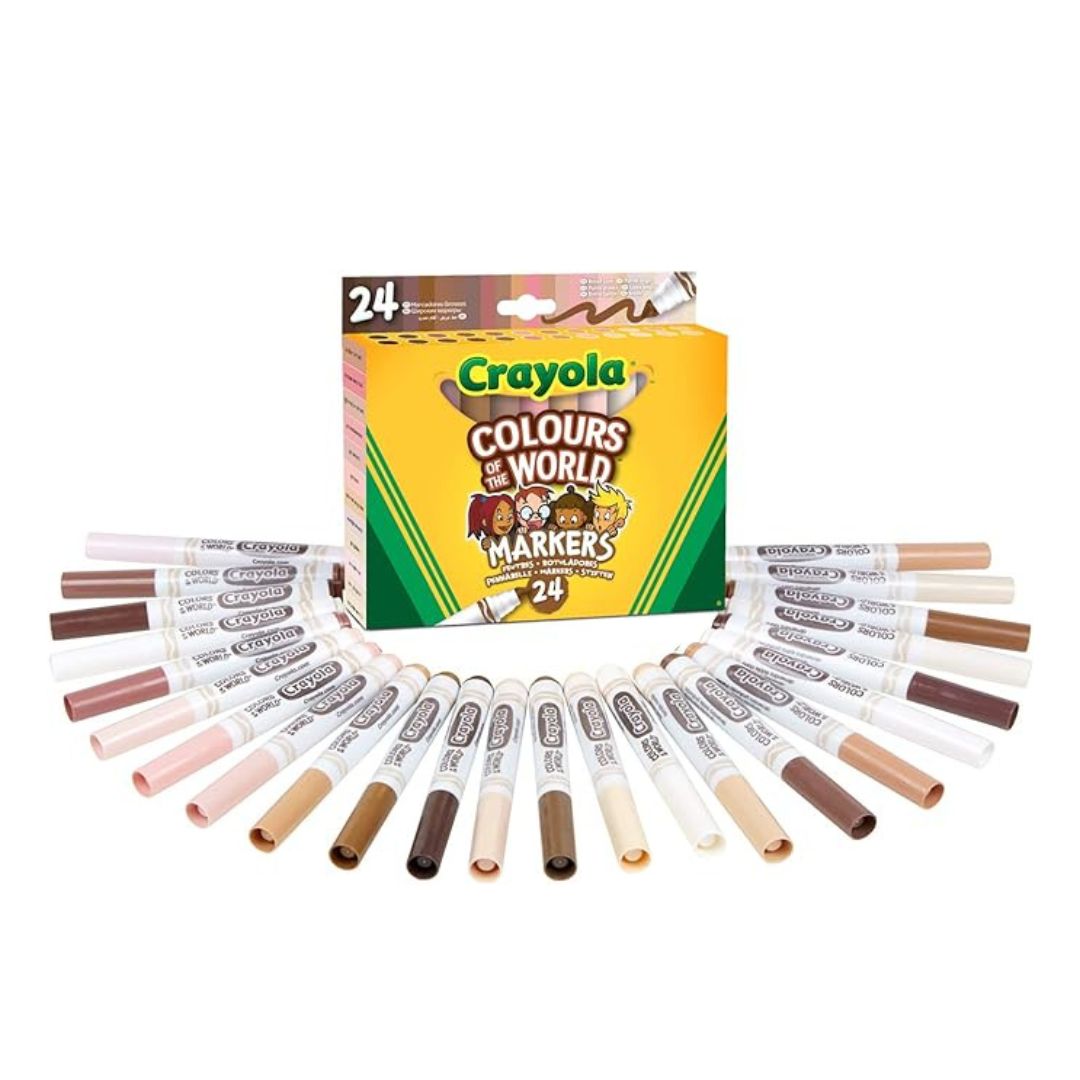 Marqueurs lavables Crayola Colors of the World (24 pcs)