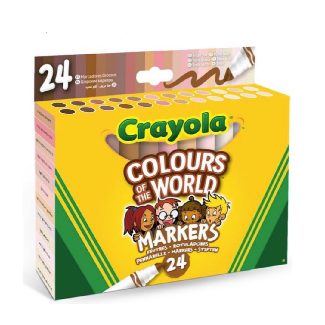 Marqueurs lavables Crayola Colors of the World (24 pcs)