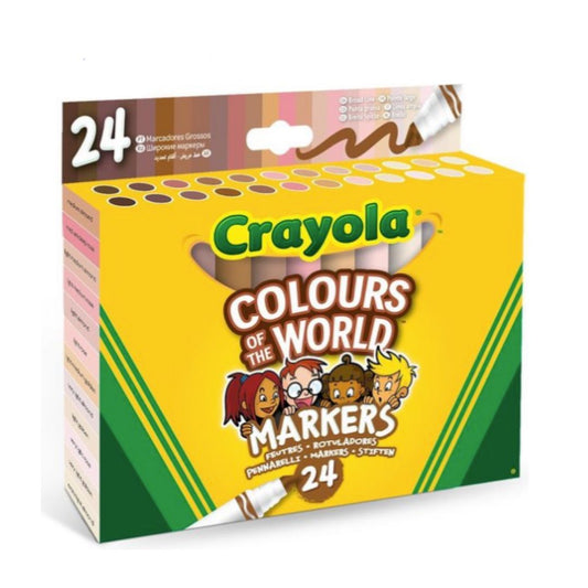 Marqueurs lavables Crayola Colors of the World (24 pcs)