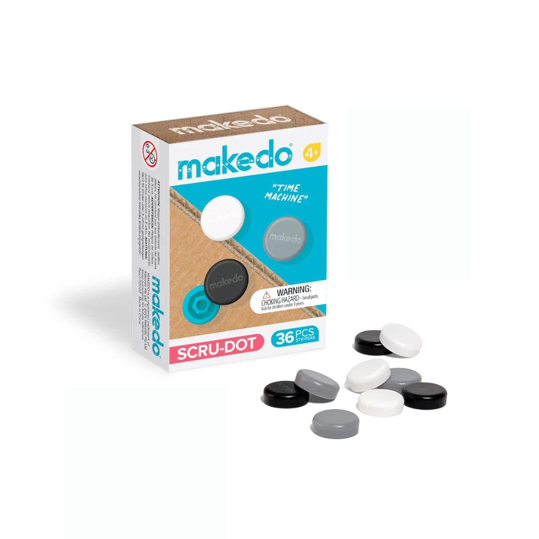 Makedo Scru-Dot Time Machine - wit/zwart/grijs