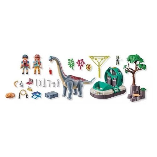 Playmobil Brachiosaurus met hovercraft