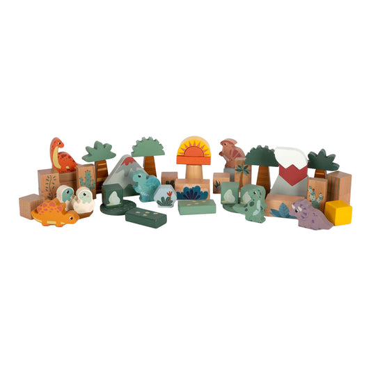 Small Foot Houten Blokken dino (50-delig)
