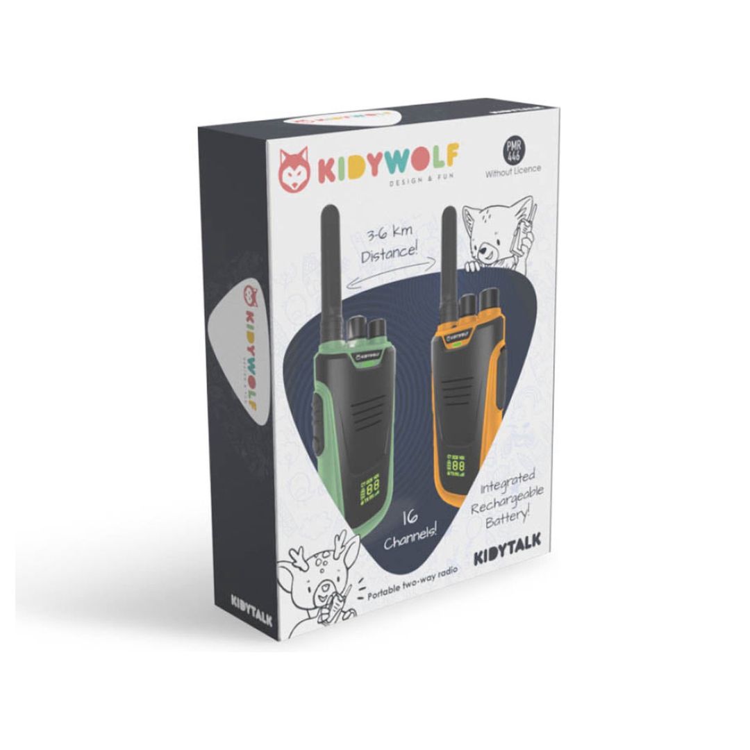 Kidywolf Kidytalk Walkie talkies groen-oranje
