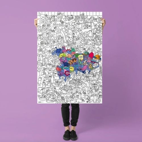 OMY poster à colorier Hiver