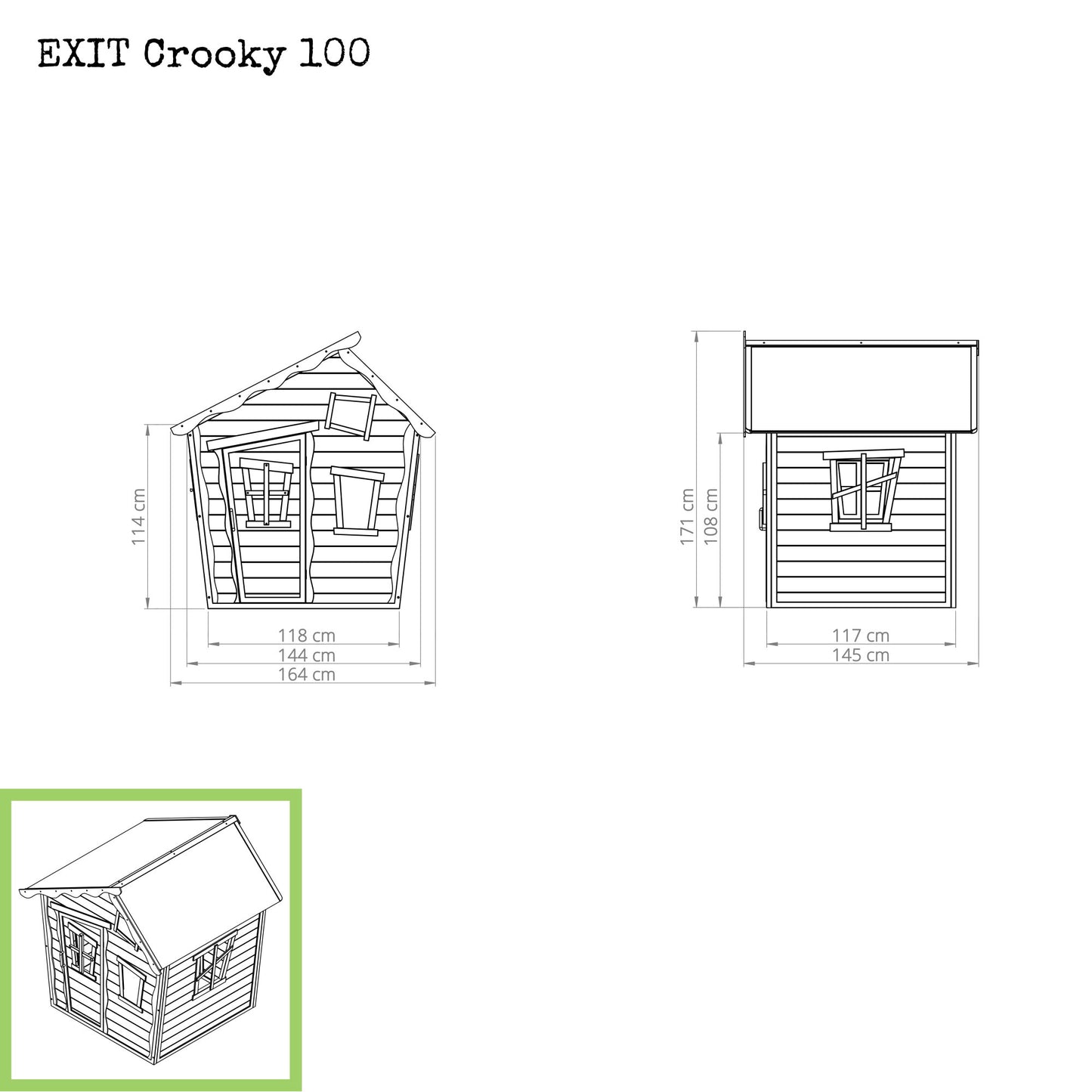 EXIT Crooky 100 houten speelhuis