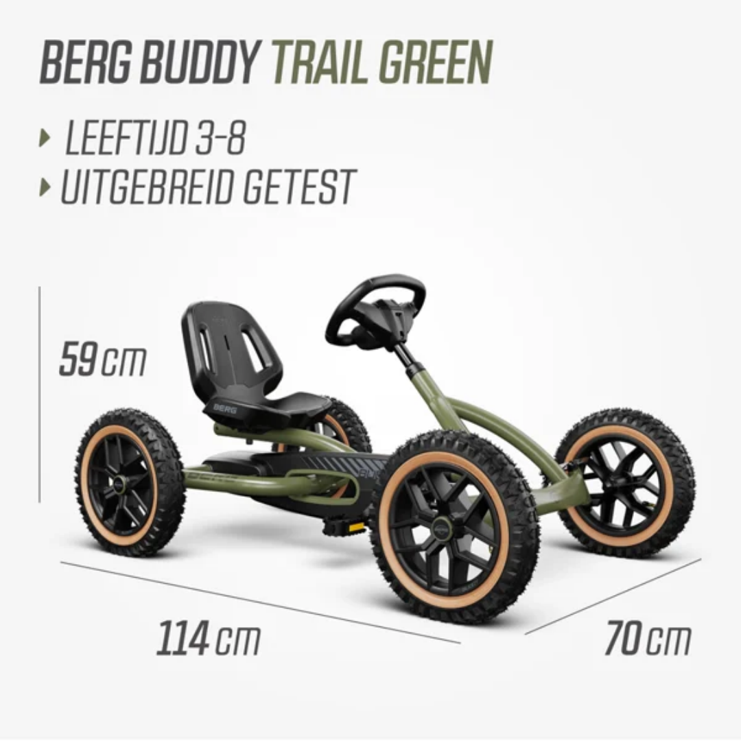 BERG Buddy Trail Green + handbrake