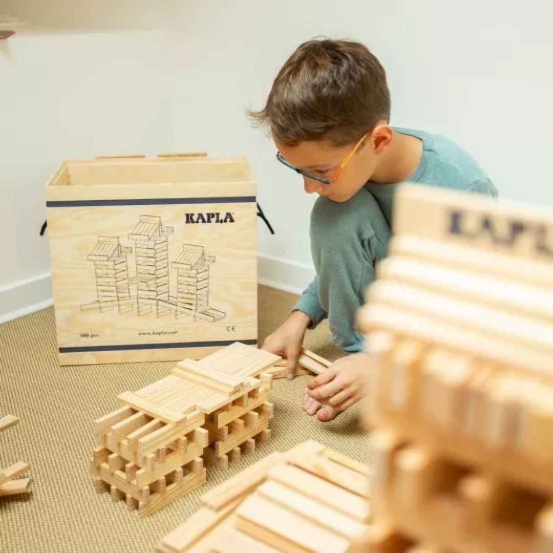 Kapla Houten box met 500 plankjes