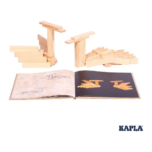 demonstratie blokjes bouwen Kapla Voorbeeldboek nr 4