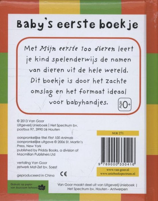 Boek 'Mijn eerste 100 dieren'