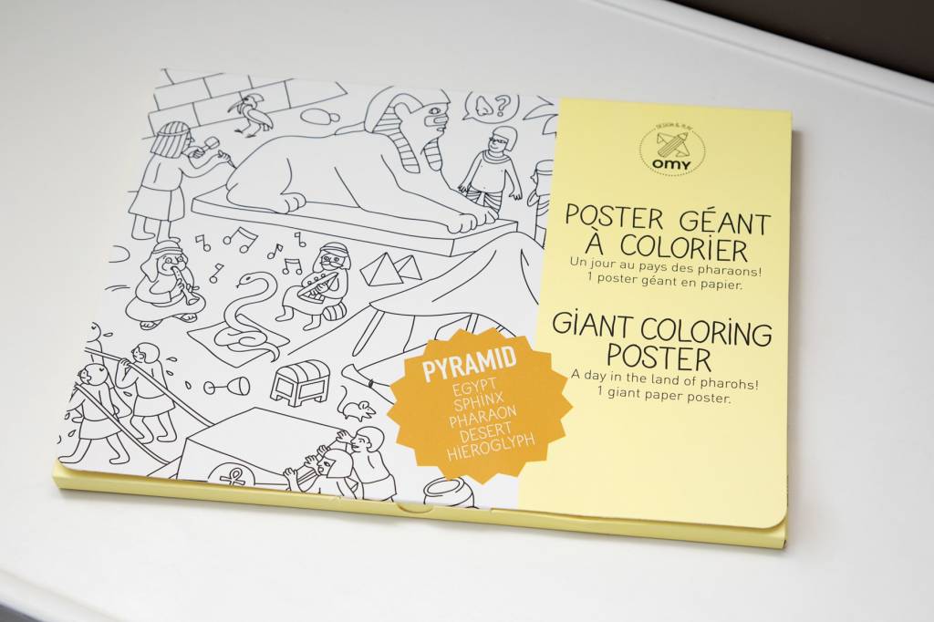 OMY Giant Coloring Poster - A day in the land of pharaohs!