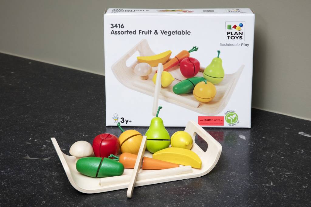 Plan Toys groenten- en fruitset