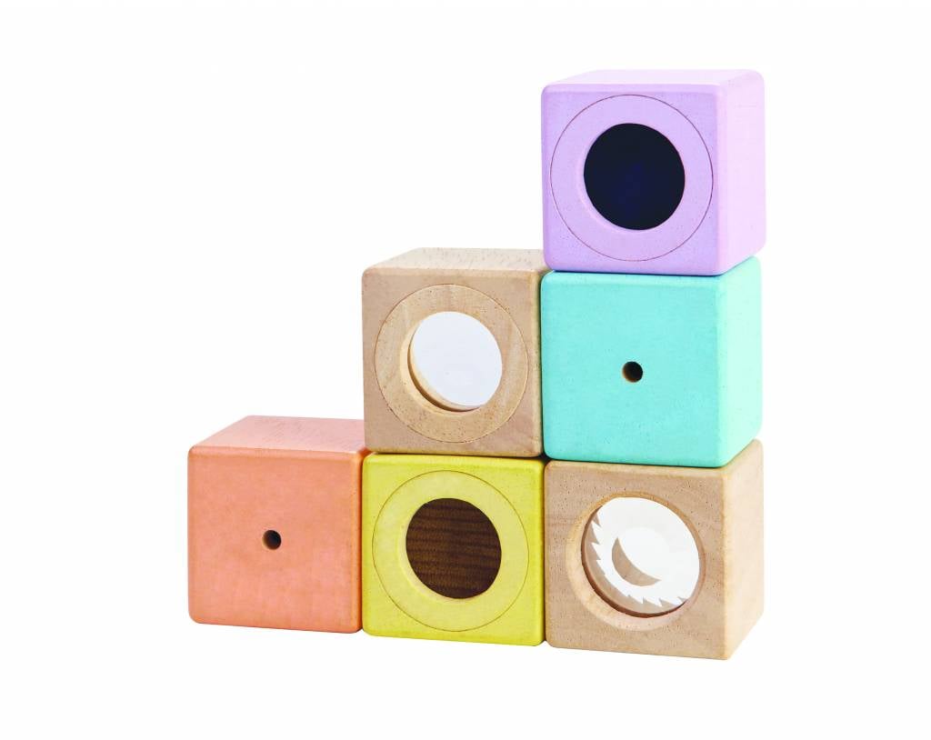 Plan Toys Blocs sensoriels (couleur pastel)