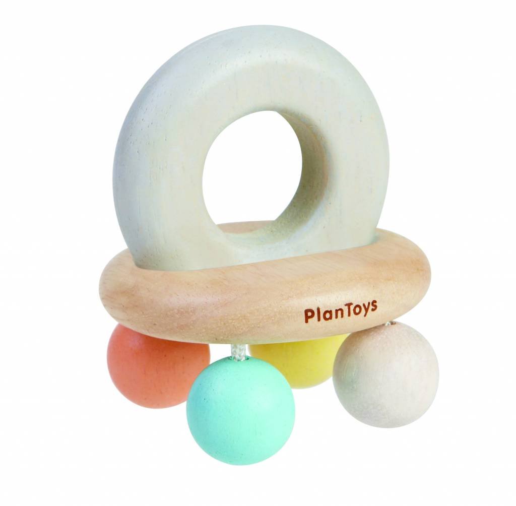 Plan Toys bell rattle pastel