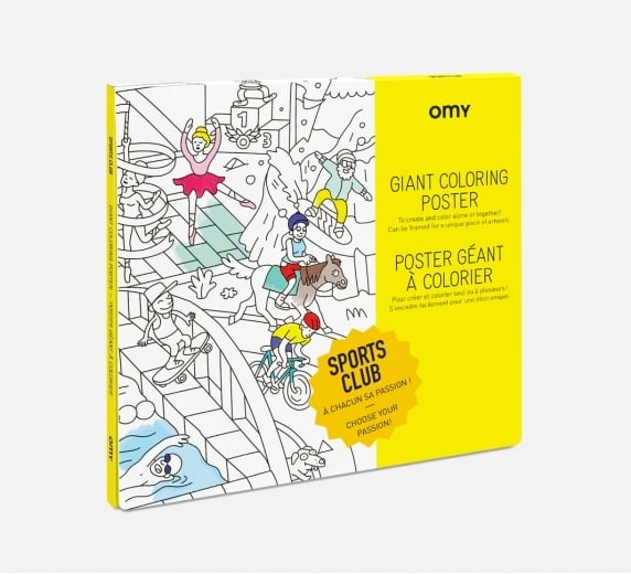 OMY Giant Coloring Poster  Sports Club