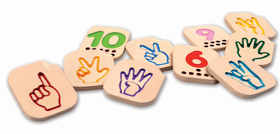 Plan Toys hand sign numbers 1-10