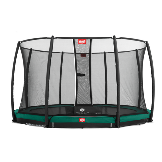 Berg Trampoline Champion Inground 430 green + Safety net DLX XL