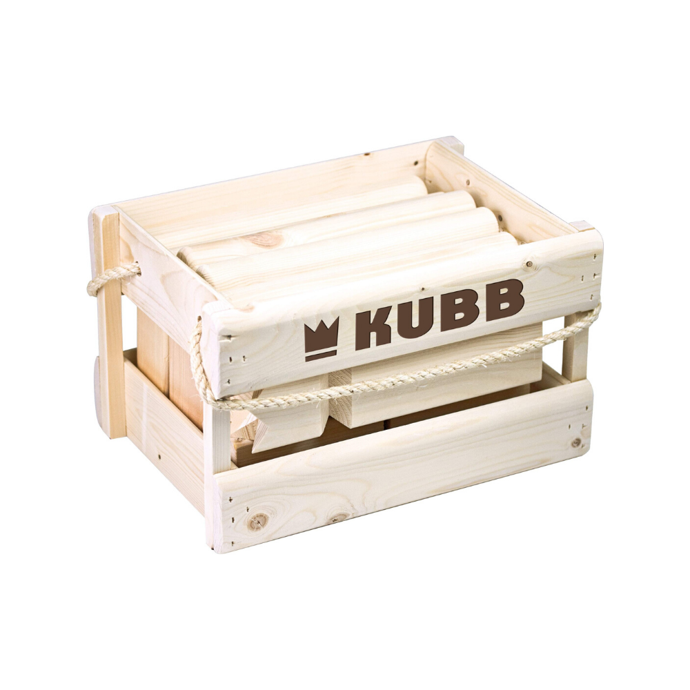 Kubb in houten kist