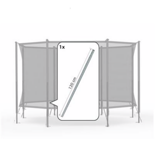 Berg Safety net Comfort onderpaal + veerclip (120cm)