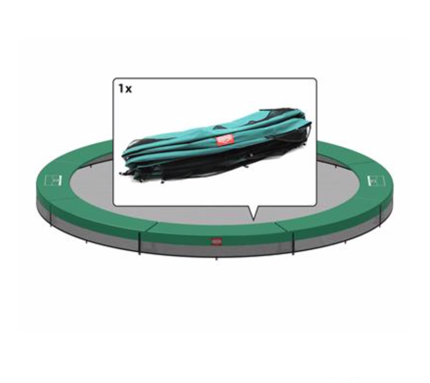 Trampoline Inground Favorit 380 - protective edge green