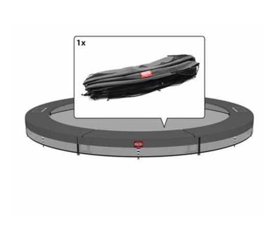 BERG Trampoline Champion Inground 430 - beschermrand grijs