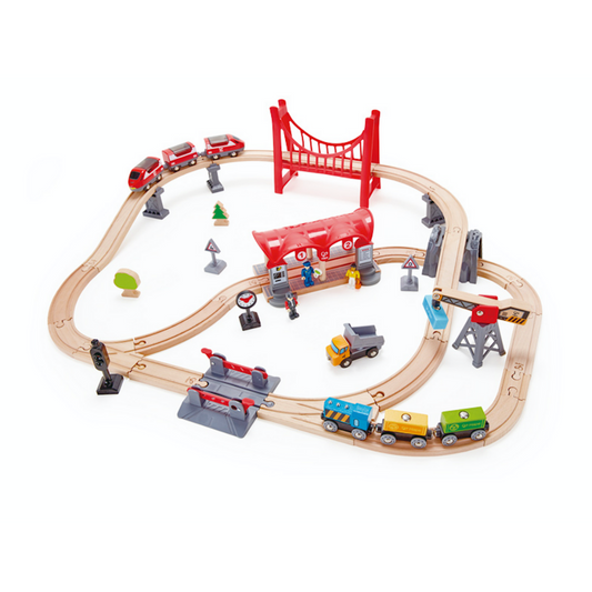Hape Busy City Rail set Houten treinbaan