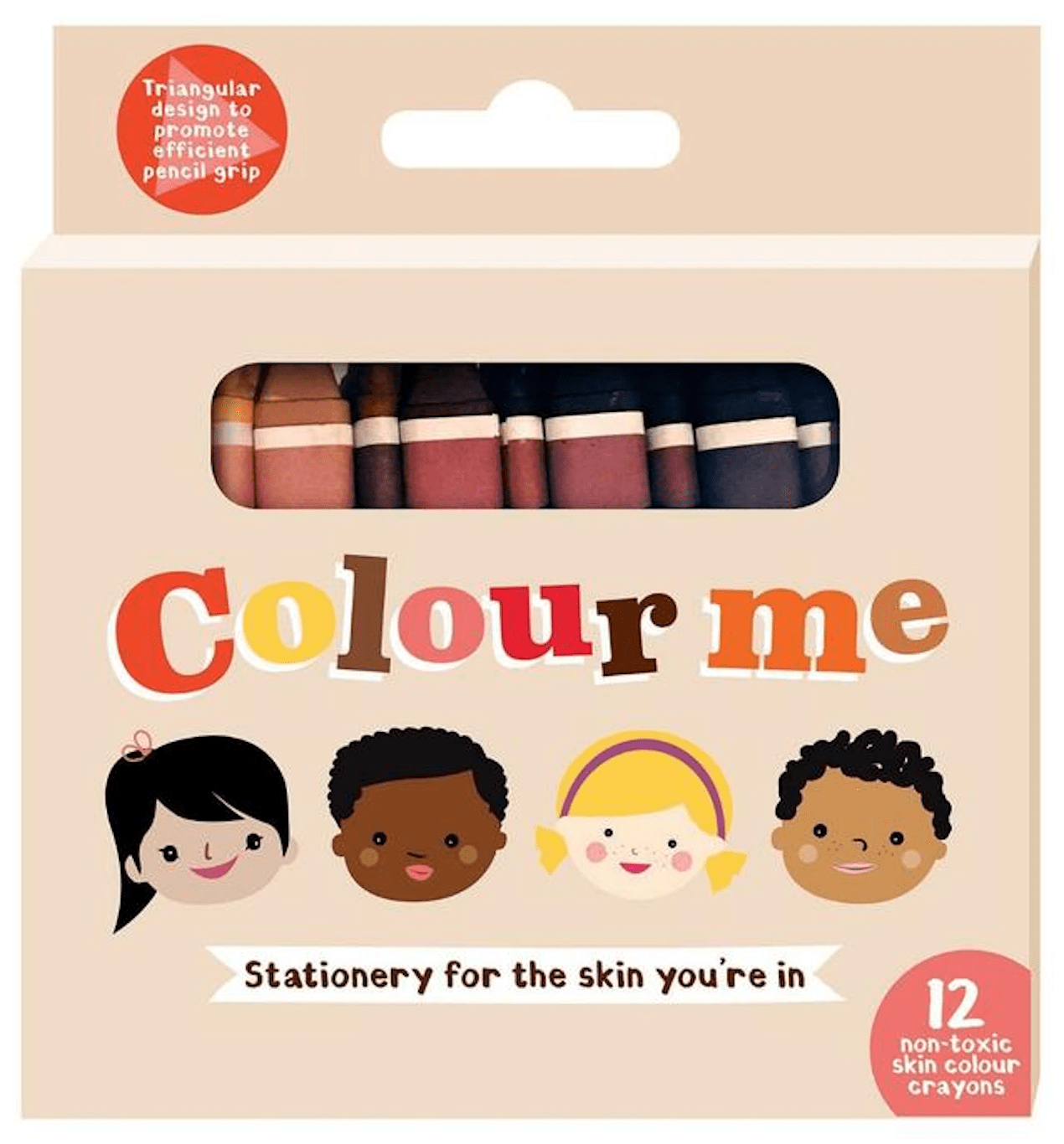 Colour Me crayons -  huidskleur krijtjes