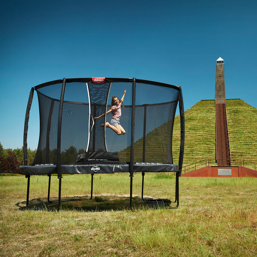 Trampoline Champion Ultim 330 grey with safetynet de luxe