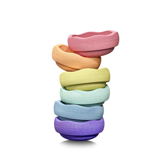 Stacking blocks Rainbow pastel